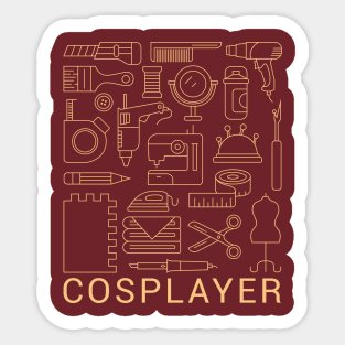 Cosplay Tool Kit (Gold) Sticker